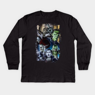 monster mash Kids Long Sleeve T-Shirt